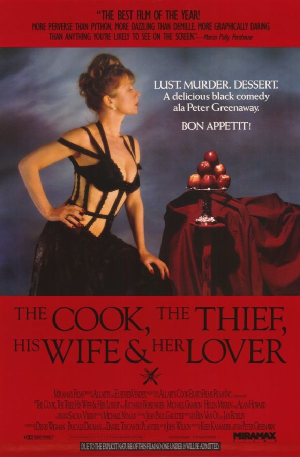 'The Cook, The Thief, His Wife & Her Lover' movie poster