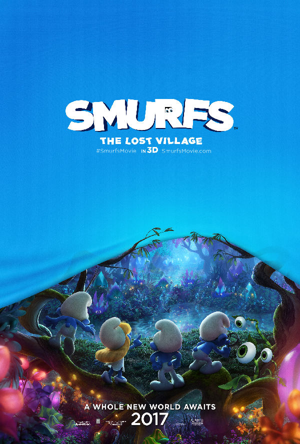 'Smurfs: The Lost Village in 3D' movie poster